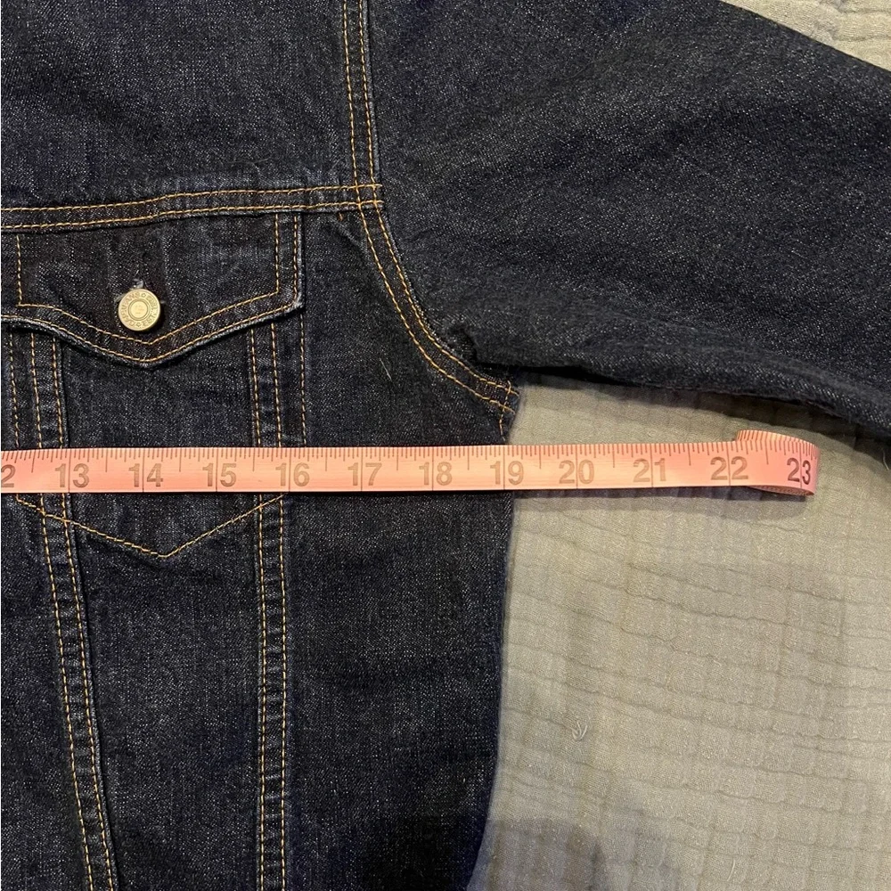GAP Women’s Cropped Dark Blue Denim Jacket size M - Picture 9 of 13